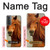 S1595 Beau cheval marron Etui Coque Housse pour Samsung Galaxy S21 Plus 5G, Galaxy S21+ 5G