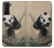 S2210 Peinture Art Panda Fluffy Etui Coque Housse pour Samsung Galaxy S21 Plus 5G, Galaxy S21+ 5G