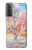 S2450 Van Gogh Fleur de Pêcher Etui Coque Housse pour Samsung Galaxy S21 Plus 5G, Galaxy S21+ 5G