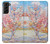 S2450 Van Gogh Fleur de Pêcher Etui Coque Housse pour Samsung Galaxy S21 Plus 5G, Galaxy S21+ 5G