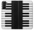 S3078 Noir et blanc Clavier de piano Etui Coque Housse pour Samsung Galaxy S21 Plus 5G, Galaxy S21+ 5G