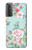 S3494 Rose à pois millésimé Etui Coque Housse pour Samsung Galaxy S21 Plus 5G, Galaxy S21+ 5G