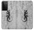 S2446 Gecko bois imprimé graphique Etui Coque Housse pour Samsung Galaxy S21 Ultra 5G