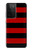 S2638 Noir et Rouge rayé Etui Coque Housse pour Samsung Galaxy S21 Ultra 5G