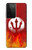 S2803 Feu Rouge Diable Lance Symbole Etui Coque Housse pour Samsung Galaxy S21 Ultra 5G