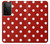 S2951 Rouge Pois Etui Coque Housse pour Samsung Galaxy S21 Ultra 5G