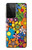 S3281 Motif coloré Hippie Fleurs Etui Coque Housse pour Samsung Galaxy S21 Ultra 5G