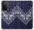 S3357 Marine Bleu Bandana Motif Etui Coque Housse pour Samsung Galaxy S21 Ultra 5G
