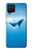 S0843 Baleine bleue Etui Coque Housse pour Samsung Galaxy A12
