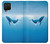 S0843 Baleine bleue Etui Coque Housse pour Samsung Galaxy A12