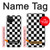 S1611 Échiquier Damier Noir Blanc Etui Coque Housse pour Samsung Galaxy A12
