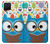S2521 Nerd Mignon Chouette Dessin animé Etui Coque Housse pour Samsung Galaxy A12