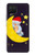 S2849 Mignon Lune Nuit Sleepy Chouette Etui Coque Housse pour Samsung Galaxy A12