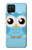S3029 Bleu mignon Chouette Etui Coque Housse pour Samsung Galaxy A12