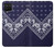 S3357 Marine Bleu Bandana Motif Etui Coque Housse pour Samsung Galaxy A12