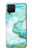 S3399 Vert Marbre Imprimer Graphique Etui Coque Housse pour Samsung Galaxy A12