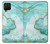 S3399 Vert Marbre Imprimer Graphique Etui Coque Housse pour Samsung Galaxy A12
