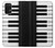 S3078 Noir et blanc Clavier de piano Etui Coque Housse pour Samsung Galaxy A32 5G