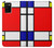 S0157 Composition Rouge Bleu Jaune Etui Coque Housse pour Samsung Galaxy A02s, Galaxy M02s