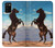 S0934 Sauvage Black Horse Etui Coque Housse pour Samsung Galaxy A02s, Galaxy M02s