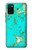S2377 Turquoise Texture Motif imprimé Gemme Etui Coque Housse pour Samsung Galaxy A02s, Galaxy M02s