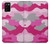 S2525 Rose Camo camouflage Etui Coque Housse pour Samsung Galaxy A02s, Galaxy M02s