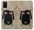 S2826 Mignon Noir Sheep Dormir Dessin Etui Coque Housse pour Samsung Galaxy A02s, Galaxy M02s