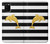 S2882 Noir et blanc rayé Dauphin d'or Etui Coque Housse pour Samsung Galaxy A02s, Galaxy M02s