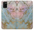 S3717 Imprimé graphique en marbre bleu pastel or rose Etui Coque Housse pour Samsung Galaxy A02s, Galaxy M02s