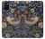 S3791 William Morris Strawberry Thief Fabric Etui Coque Housse pour Samsung Galaxy A02s, Galaxy M02s