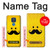 S1145 Soleil jaune Mustache Etui Coque Housse pour Motorola Moto G Play (2021)
