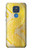 S2713 Serpent jaune imprimé graphique Peau Etui Coque Housse pour Motorola Moto G Play (2021)