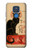 S2739 Chat Noir Noir Chat Millésime Etui Coque Housse pour Motorola Moto G Play (2021)