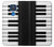 S3078 Noir et blanc Clavier de piano Etui Coque Housse pour Motorola Moto G Play (2021)