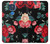 S3112 Motif floral Rose Noir Etui Coque Housse pour Motorola Moto G Play (2021)
