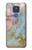 S3717 Imprimé graphique en marbre bleu pastel or rose Etui Coque Housse pour Motorola Moto G Play (2021)