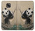 S2210 Peinture Art Panda Fluffy Etui Coque Housse pour Motorola Moto G Power (2021)