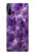 S3713 Graphique violet améthyste à quartz imprimé Etui Coque Housse pour Sony Xperia L5