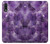 S3713 Graphique violet améthyste à quartz imprimé Etui Coque Housse pour Sony Xperia L5