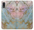 S3717 Imprimé graphique en marbre bleu pastel or rose Etui Coque Housse pour Sony Xperia L5