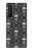 S2371 Crâne Motif monochrome Millésime Etui Coque Housse pour Sony Xperia 1 III