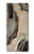 S3700 Imprimé graphique or marbré Etui Coque Housse pour Sony Xperia 1 III