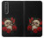 S3753 Roses de crâne gothique sombre Etui Coque Housse pour Sony Xperia 1 III