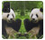 S1073 Panda Prenez plaisir à manger Etui Coque Housse pour Samsung Galaxy A52, Galaxy A52 5G
