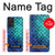 S3047 Vert Sirène écailles de poisson Etui Coque Housse pour Samsung Galaxy A52, Galaxy A52 5G
