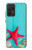 S3428 Aqua Bois Coquille d'étoile de mer Etui Coque Housse pour Samsung Galaxy A52, Galaxy A52 5G