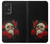 S3753 Roses de crâne gothique sombre Etui Coque Housse pour Samsung Galaxy A72, Galaxy A72 5G