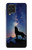 S3555 Loup Hurlant Million étoiles Etui Coque Housse pour Samsung Galaxy F62