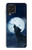 S3693 Pleine lune du loup blanc sinistre Etui Coque Housse pour Samsung Galaxy F62