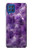 S3713 Graphique violet améthyste à quartz imprimé Etui Coque Housse pour Samsung Galaxy M62